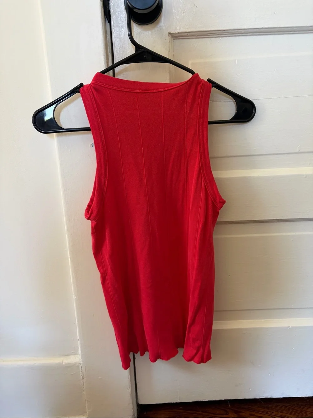 Free People Red Ribbed Tank - Sleeveless Knit Top